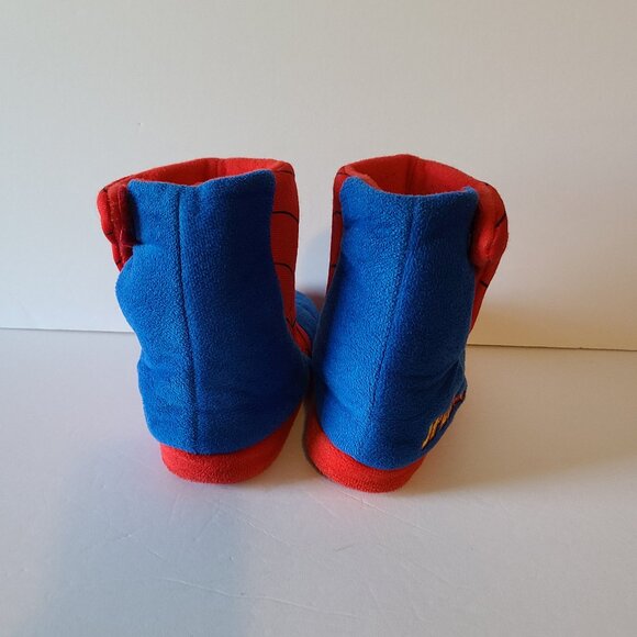 MARVEL BOY'S SPIDERMAN SLIPPER BOOTIES RED/BLUE SIZE MEDIUM 7/8 - Picture 5 of 8